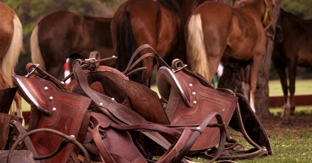 découvrez une selle en cuir haut de gamme, alliant qualité, confort et élégance pour accompagner vos sorties à cheval.